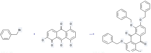 1,2,5,8-Tetrahydroxyanthraquinone can be used to produce 1,2,5,8-tetrakis-benzyloxy-anthraquinone with bromomethyl-benzene by heating